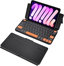 Universal Travel Keyboard Plus, New Dual Bluetooth Portable Keypad with 7-Color Backlit & Any-Angle Stand, Wireless Tablet Keyboard for iPad/Z Fold/Galaxy Tabs/Phones, Keypad for iOS/Android/Windows - Image 1