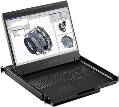 1U 19" Rackmount Monitor with 8 Port KVM Switch, 1440 X 900, 8 VGA/USB Cables Included, Part#RM-131-19W-801, 3 Year Warranty - Image 1