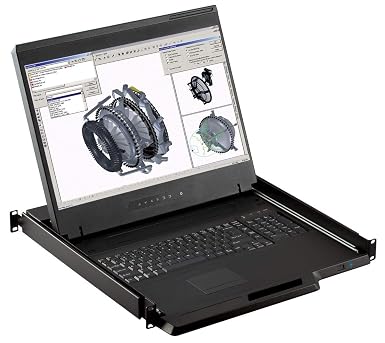 1U 19" Rackmount Monitor with 8 Port KVM Switch, 1440 X 900, 8 VGA/USB Cables Included, Part#RM-131-19W-801, 3 Year Warranty