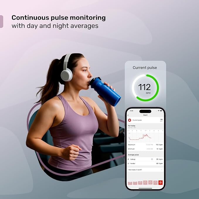 HEALBE GoBe U - Automatic Calorie Intake Smart Band, Energy Balance Insights, Hydration, Sleep, Stress, 24/7 Heart Rate, Neuroactivity, Free App, 5 ATM Waterproof - Grey