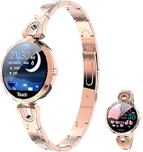 Smartwatch for Women Compatible for Android/iOS Phones. Health and Fitness Tracker with Heart Rate Blood Pressure Bluetooth Remote Photography Female Menstrual Cycle (Gold) - Image 1
