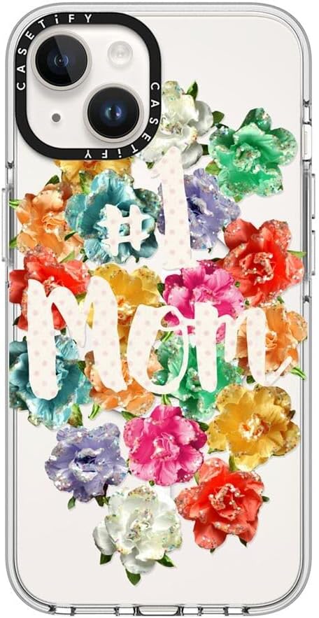 CASETiFY Clear iPhone 14 Case [Not Yellowing / 6.6 ft. 3X Military Grade Drop Protection/Compatible with Magsafe] - #1 Mom - Clear