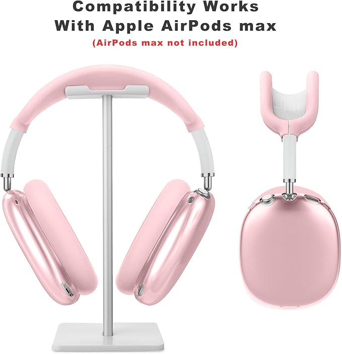for AirPods Max case Cover,Anti-Scratch Ear Pad Case Cover/Ear Cups Cover/Headband Cover for AirPods Max. Clear Soft TPU and Silicone,Skin Scratch Proof.