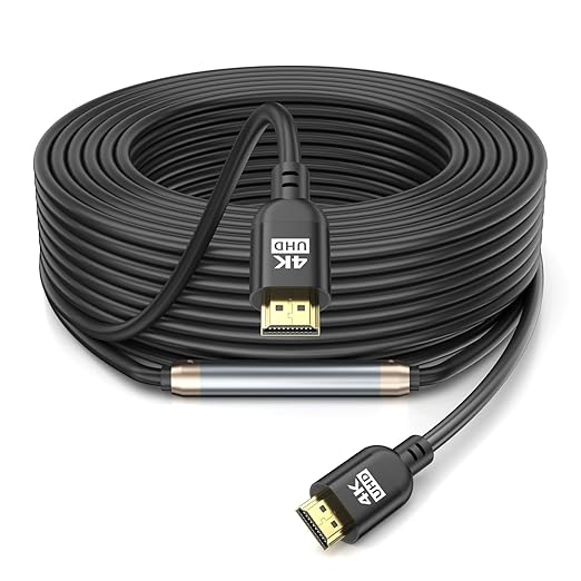 Diyanisly 4K Long Hdmi Cable 150FT Ultra, High Speed HDMI 2.0 Cable, Support 4K@60Hz, 3D ARC, Ethernet Audio Video Return HDMI Cord for Xbox PS4/PS5 Roku TV UHD TV Monitor Laptop PC etc (PVC, Black)