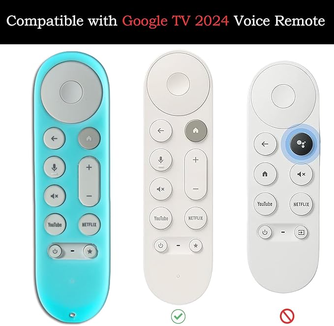3Pack Gavyqier Protective Case for Google TV Streamer 4K Voice Search Remote 2024 Chromecast 4K Cover Glow in The Dark
