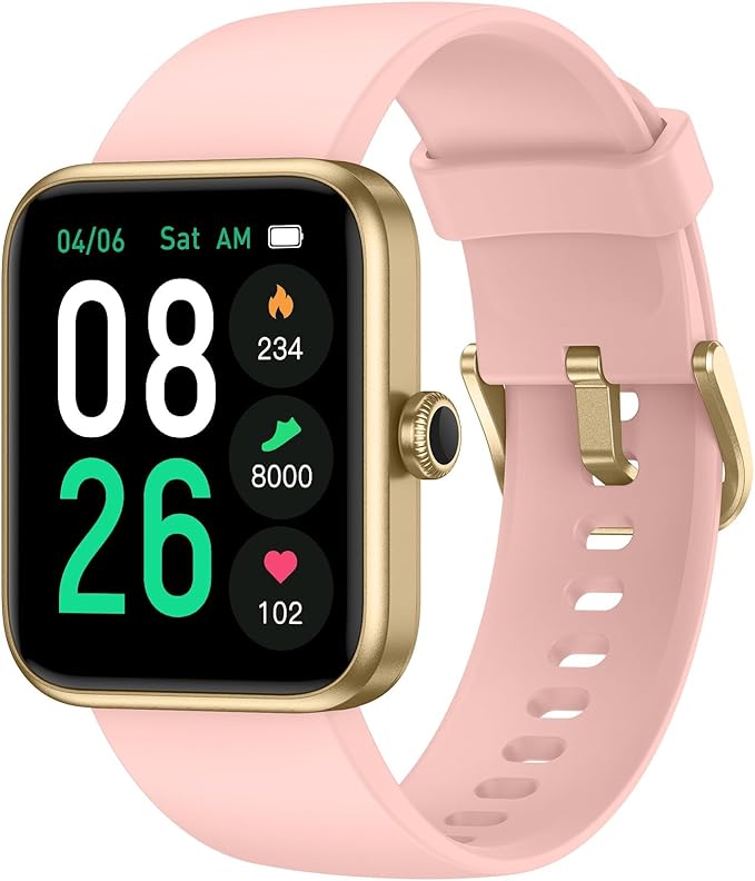 EURANS Smart Watch 45mm, Fitness Watch with Heart Rate/Sleep Monitor Steps Calories Counter, IP68 Waterproof Activity Tracker Compatible with Android iOS