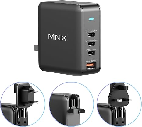 MINIX 165W USB C Charger, 140W PD 3.1 GaN Fast Charging Station for MacBook