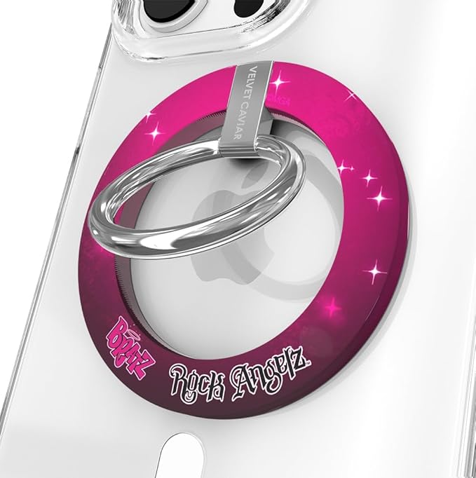 VELVET CAVIAR Compatible with MagSafe Phone Grip - Magnetic Ring Holder with Adjustable Stand - Removable MagSafe Accessories for iPhone 16, 15, 14, 13, 12 (Bratz Airbrush Angelz)