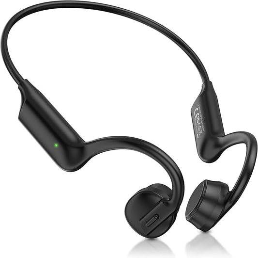 Bone Conduction Headphones Bluetooth 5.4 Open Ear Headphones Wireless Headphones with Mic, IPX6 Waterproof Headset Sports Earphones, 12H Playtime for Running,Cycling, Hiking, Driving