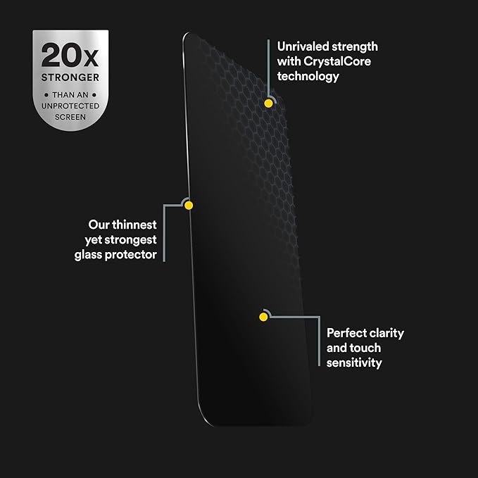 BodyGuardz Apex Privacy Compatible with iPhone 16 devices Screen Protector - 2-Way Privacy With Impact Technology - Anti-Spy 9H Hardness Tempered Glass - Easy Install - Case Friendly (iPhone 16 Plus / iPhone 15 Pro Max)