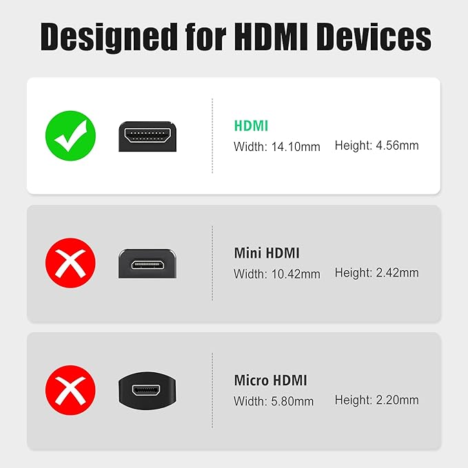 AGVEE 3 Pack (Short Side Inward) 180 Degree Angled HDMI Male to HDMI Female Adapter, U-Shaped 8K@60HZ Converter Coupler Connector Extender for Portable Display Monitor Accessories, Black