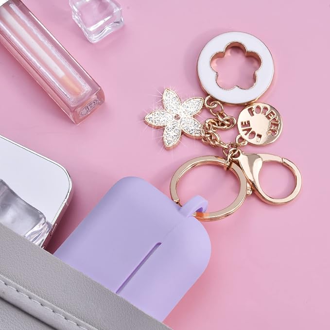 Case for Airpods Pro 1st 2nd Generation - VISOOM Airpods Pro 1/2 Cases Cover Women Silicone iPod Pro 2 Earbuds Wireless Charging Case Girl Bling Keychain for Apple Airpod Gen Pro 2