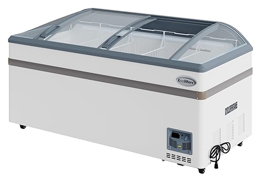 KoolMore 65 Inch Manual Defrost Island Chest Freezer with 16 cu. ft. Capacity in White, ETL Listed (KM-ISCF-65MD)