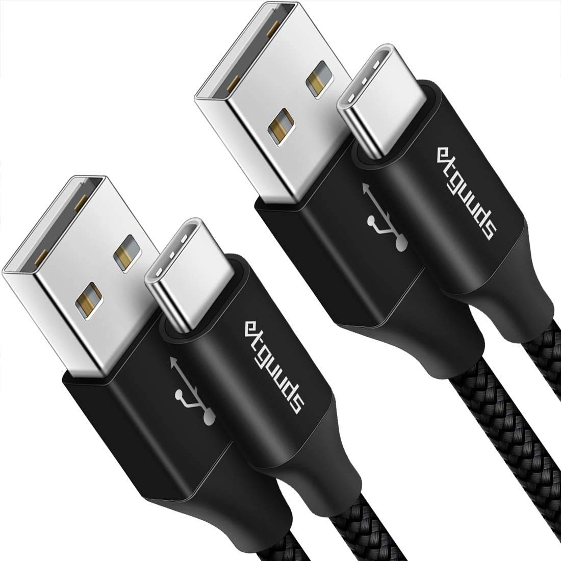 etguuds Long USB A to USB C Cable 15ft, 2-Pack USB to USB C Charging Cable