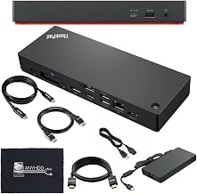Lenovo 40B00135US Docking Station Thunderbolt 4 Dock - Universal Laptop Docking Stations with 135W Power Adapter + HDMI Cable + DisplayPort Cable + Thunderbolt Cable + Microfiber Cloth (Renewed - Image 1