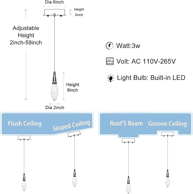 Pendant Light Kitchen Islan Gold Mini Crystal Chandelier Modern Hanging Light Fixture for Dining Room, Living Room,Bedroom, Foyer（3-Pack）
