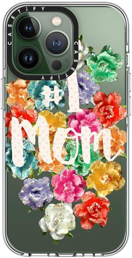 CASETiFY Clear iPhone 13 Pro Case [Not Yellowing / 6.6 ft. 3X Military Grade Drop Protection/Compatible with Magsafe] - #1 Mom - Clear