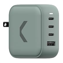CLEMM Core 100W Fast Charging Power Adapter for MacBook Pro, iPhone 17/16/15/14/13/12/11/X, iPad, Samsung Galaxy S24/S23 & More - GaN, PD 3.0, QC 4.0, PPS, USB-C × 3 & USB-A × 1, Clemm Gray - Image 1