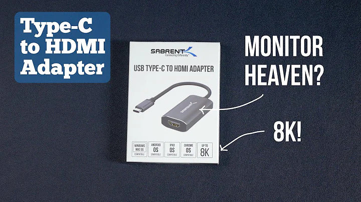 SABRENT USB Type C to HDMI 2.1 Adapter | 8K/60Hz & 4K/120Hz with DSC Function | 8K/30Hz & 4K Resolution Without DSC | Thunderbolt 3 Compatible (DA-UCH8)