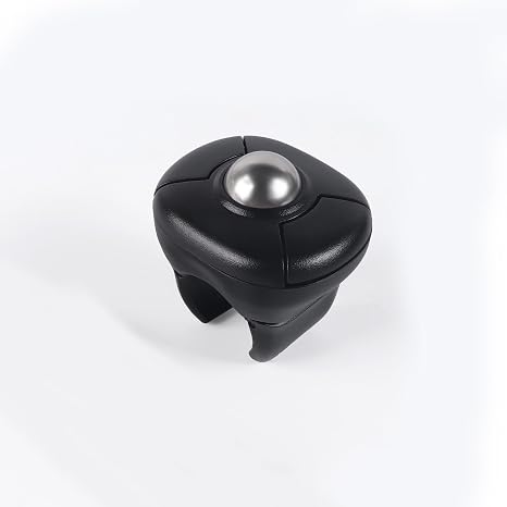 Dual-Mode Ring Trackball Mouse, Wireless Finger Mouse Bluetooth 5.0 + 2.4G USB, Rechargeable, Compatible with Windows/Android/Mac/iOS, PowerPoint/Keynote Presentation Remote for Phone/Tablet/Laptop