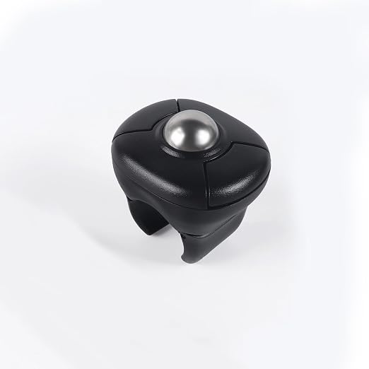 Dual-Mode Ring Trackball Mouse, Wireless Finger Mouse Bluetooth 5.0 + 2.4G USB, Rechargeable, Compatible with Windows/Android/Mac/iOS, PowerPoint/Keynote Presentation Remote for Phone/Tablet/Laptop
