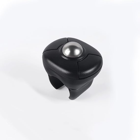 Dual-Mode Ring Trackball Mouse, Wireless Finger Mouse Bluetooth 5.0 + 2.4G USB, Rechargeable, Compatible with Windows/Android/Mac/iOS, PowerPoint/Keynote Presentation Remote for Phone/Tablet/Laptop