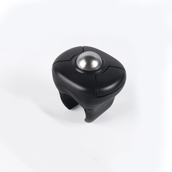 Dual-Mode Ring Trackball Mouse, Wireless Finger Mouse Bluetooth 5.0 + 2.4G USB, Rechargeable, Compatible with Windows/Android/Mac/iOS, PowerPoint/Keynote Presentation Remote for Phone/Tablet/Laptop