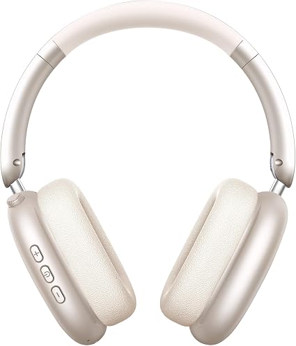 Wentronic Y01 Wireless Noise Canceling Headphones Bluetooth 5.3 Over Ear Headphones with Microphone, Hi-Res Audio, 48H Playtime, Foldable Comfortable Earpads,Compatible with iOS,Android,PC, Starlight