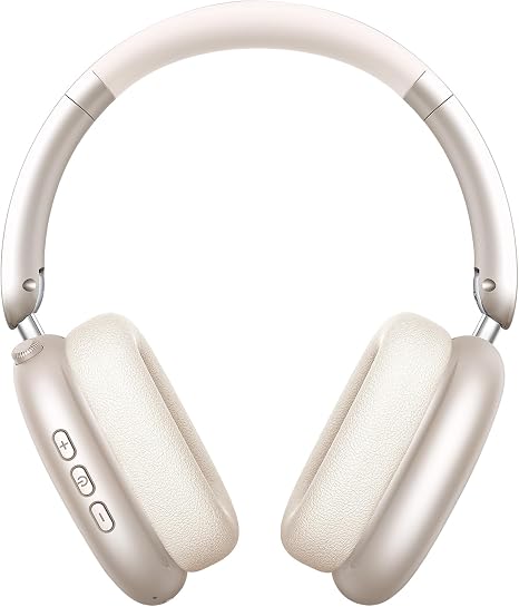 Wentronic Y01 Wireless Noise Canceling Headphones Bluetooth 5.3 Over Ear Headphones with Microphone, Hi-Res Audio, 48H Playtime, Foldable Comfortable Earpads,Compatible with iOS,Android,PC, Starlight