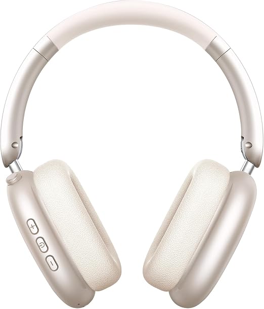 Wentronic Y01 Wireless Noise Canceling Headphones Bluetooth 5.3 Over Ear Headphones with Microphone, Hi-Res Audio, 48H Playtime, Foldable Comfortable Earpads,Compatible with iOS,Android,PC, Starlight