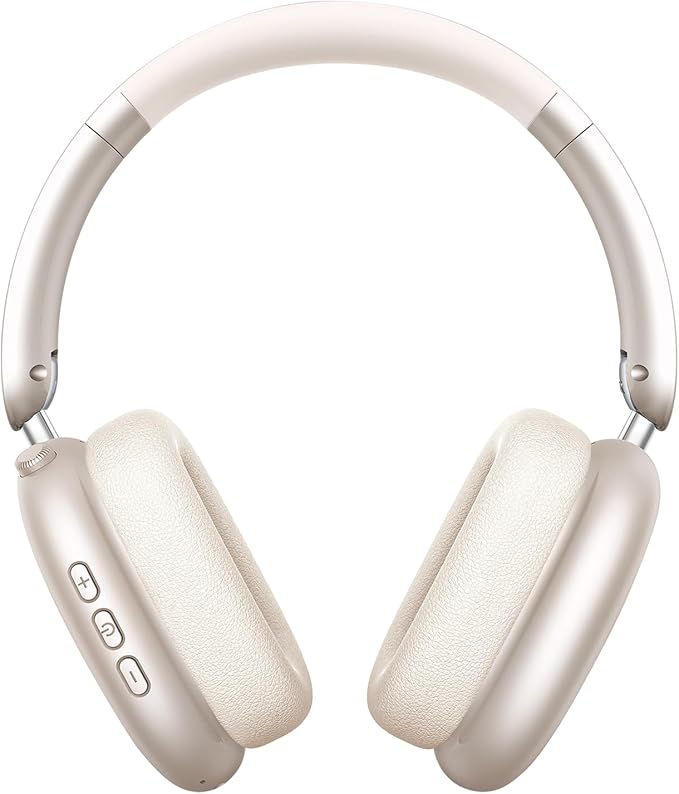 Wentronic Y01 Wireless Noise Canceling Headphones Bluetooth 5.3 Over Ear Headphones with Microphone, Hi-Res Audio, 48H Playtime, Foldable Comfortable Earpads,Compatible with iOS,Android,PC, Starlight