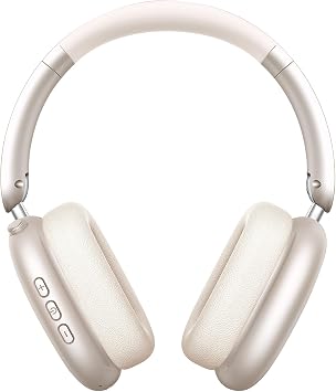 Wentronic Y01 Wireless Noise Canceling Headphones Bluetooth 5.3 Over Ear Headphones with Microphone, Hi-Res Audio, 48H Playtime, Foldable Comfortable Earpads,Compatible with iOS,Android,PC, Starlight