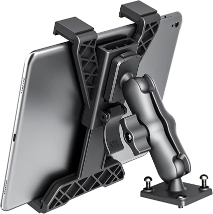 OHLPRO Heavy Duty Drill Base Tablet Holder Car Mount Dashboard for 7" - 11.5" Tablets, iPad/iPad Mini Samsung Galaxy, Multi-Angle, Industrial, Black