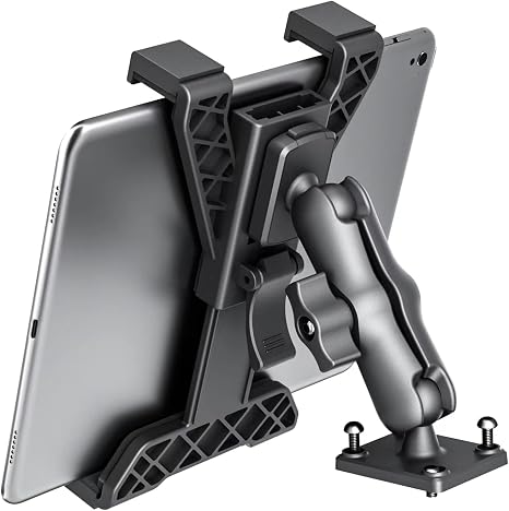 OHLPRO Heavy Duty Drill Base Tablet Holder Car Mount Dashboard for 7" - 11.5" Tablets, iPad/iPad Mini Samsung Galaxy, Multi-Angle, Industrial, Black