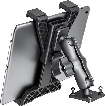 OHLPRO Heavy Duty Drill Base Tablet Holder Car Mount Dashboard for 7" - 11.5" Tablets, iPad/iPad Mini Samsung Galaxy, Multi-Angle, Industrial, Black