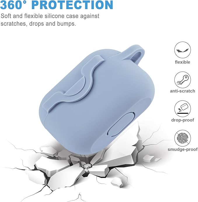 Case for Airpods 3 Case with Cute Bling Keychain, Silicone Protective Case Cover for Airpods 3rd Generation Case Earbuds Cases Women Girls for Apple Air pod 3 Blue
