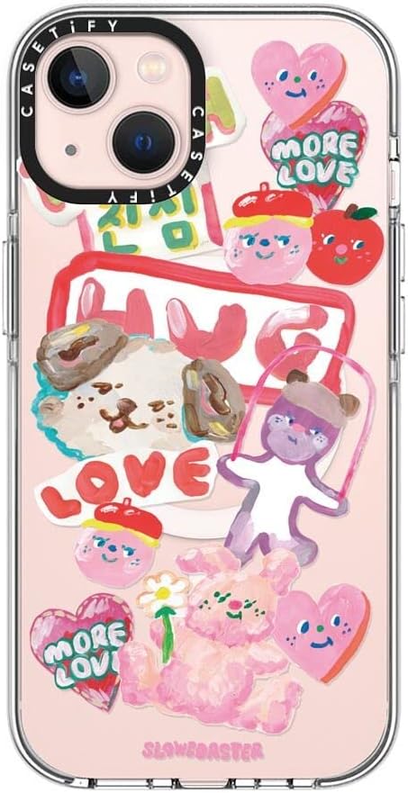 CASETiFY Clear iPhone 13 Case [Not Yellowing / 6.6 ft. 3X Military Grade Drop Protection/Magsafe] - SLOWCOASTER Sticker - Clear