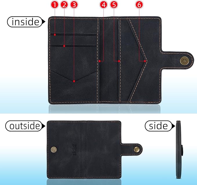 for Apple Magsafe Wallet,Magnetic Phone Wallet for iPhone 16/15/14 Pro Max/14 Pro/14 Plus/13/12 Series,5 Card Holders with Magsafe and RFID Blocking,Vegan Leather,Black
