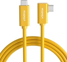 Fiber Optic USB C Tethering Cable 30FT, Right Angle 10Gbps Bidirectional Data Transfer & PD 60W USB 3.2 Gen2 Cable with German SiliconLine Chip for VR/Camera/Computer/Sony/Nikon/Canon/FujiFilm - Image 1