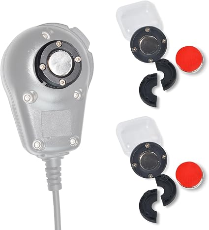 TWAYRDIO Magnetic Radio Mic Holder 2-Pack, Mobile Microphone Magnet Mount, CB Mic Hanger, for Motorola Kenwood Mics, Mounting Solutions for Car Truck Dash Board
