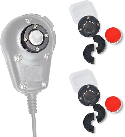TWAYRDIO Magnetic Radio Mic Holder 2-Pack, Mobile Microphone Magnet Mount, CB Mic Hanger, for Motorola Kenwood Mics, Mounting Solutions for Car Truck Dash Board