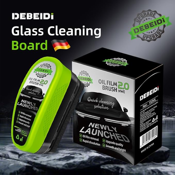 Easywave Clear Vision Glass Cleaner: 2026 New Automotive Glass Oil Film Cleaner for Car Windshield Cleaning Tool with Extra Cleaner, Universal Anti-Rain Fog Cleaning Glass Brush (2)
