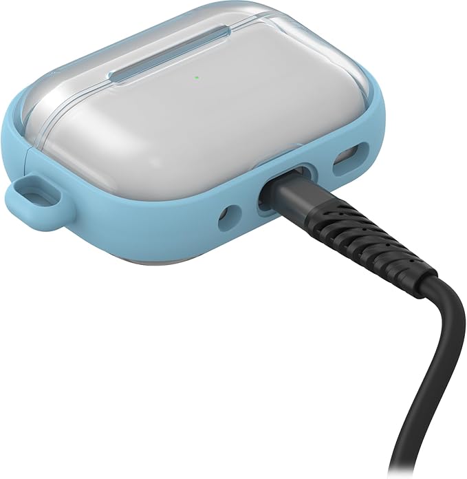 OtterBox - AirPods Pro Case, 2nd Generation - Clear Protective Case with Carabiners, Wireless Charging Compatible (Regency)