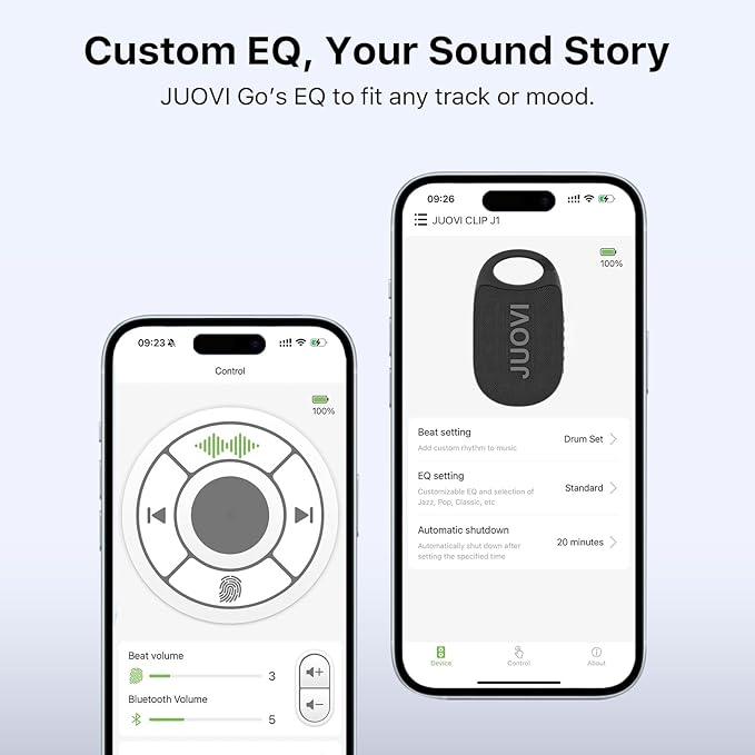 Clip Portable Bluetooth Speaker Wireless,Stereo Sound,24H Playtime,Loud Volume,Bluetooth 5.3 Connectivity,IP68 Waterproof,Built-in Carabiner,Speaker for Beach,Room,and Outdoor Travel (Blue)