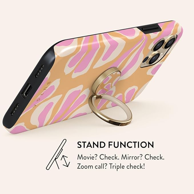 BURGA Cell Phone Ring, Holder Grip and Stand - Finger Phone Grip for Back of Smartphone Case, Kickstand 360 Rotation, Universal Ring for iPhone Samsung Galaxy Huawei Google Pixel, Stylish Accessories