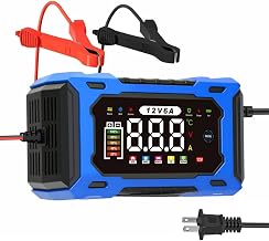 12V 6A Smart Battery Charger Maintainer, Fully Automatic Trickle Charger - Image 1