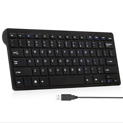 CUQI Mini Keyboard, Small Wired 78 Silent Scissor Keys, USB Interface Compact Keyboard for Android, iOS, Windows PC, Laptop, Raspberry Pi, Windows 10/8/7