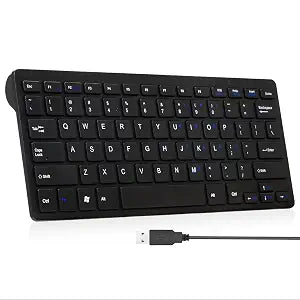 CUQI Mini Keyboard, Small Wired 78 Silent Scissor Keys, USB Interface Compact Keyboard for Android, iOS, Windows PC, Laptop, Raspberry Pi, Windows 10/8/7
