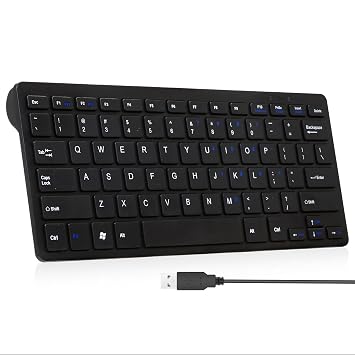 CUQI Mini Keyboard, Small Wired 78 Silent Scissor Keys, USB Interface Compact Keyboard for Android, iOS, Windows PC, Laptop, Raspberry Pi, Windows 10/8/7