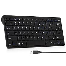 CUQI Mini Keyboard, Small Wired 78 Silent Scissor Keys, USB Interface Compact Keyboard for Android, iOS, Windows PC, Laptop, Raspberry Pi, Windows 10/8/7 - Image 1